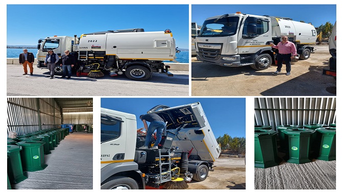 Ένα υπερσύγχρονο όχημα και νέους κάδους απορριμμάτων αποκτά ο Δήμος Λουτρακίου – Περαχώρας – Αγίων Θεοδώρων Title